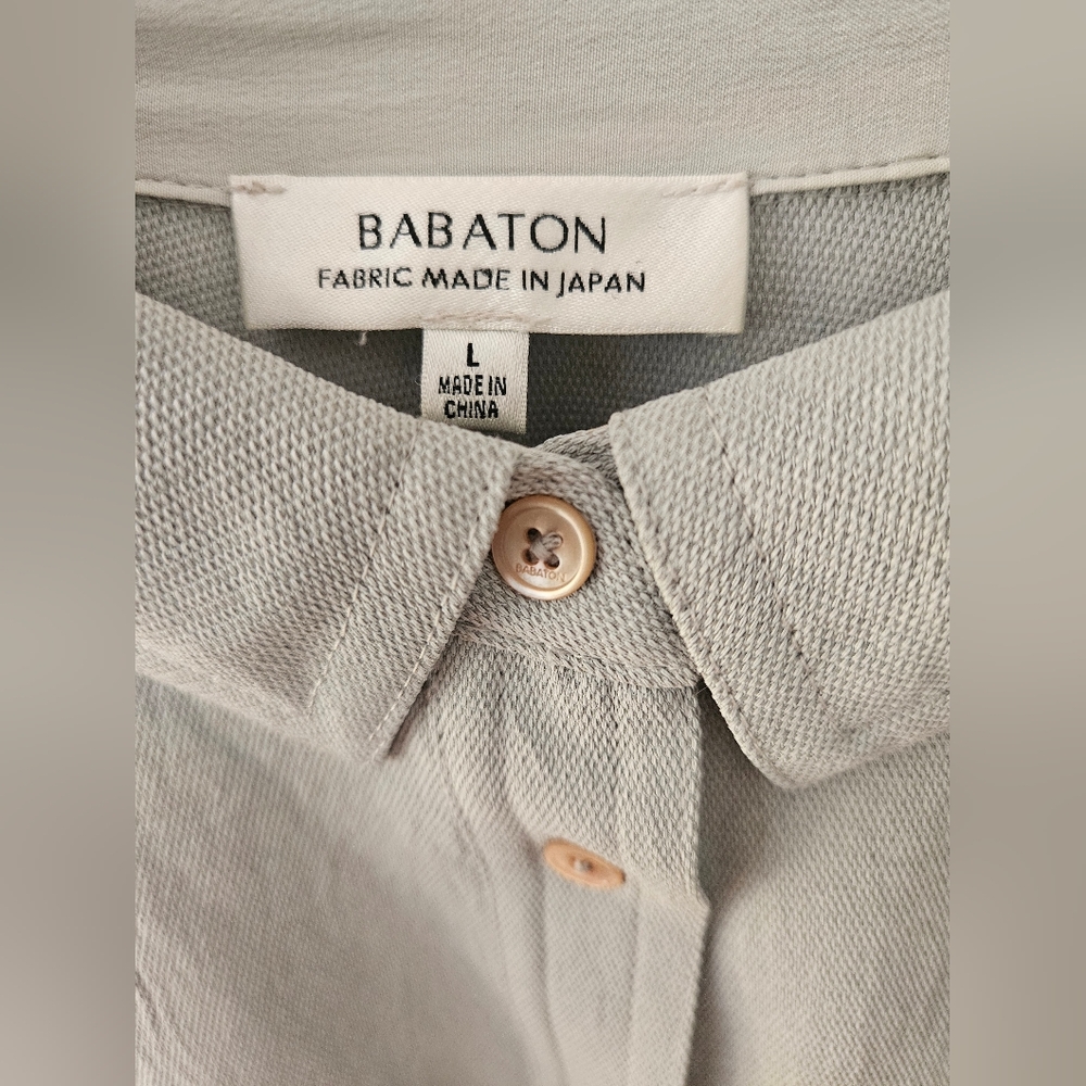 Aritzia Babaton light Blue Glen Polo shirt dress Size L - Picture 5 of 5
